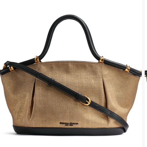 Donna Karan Metallic Canvas Satchel Women's Bag - Picture 2 of 8